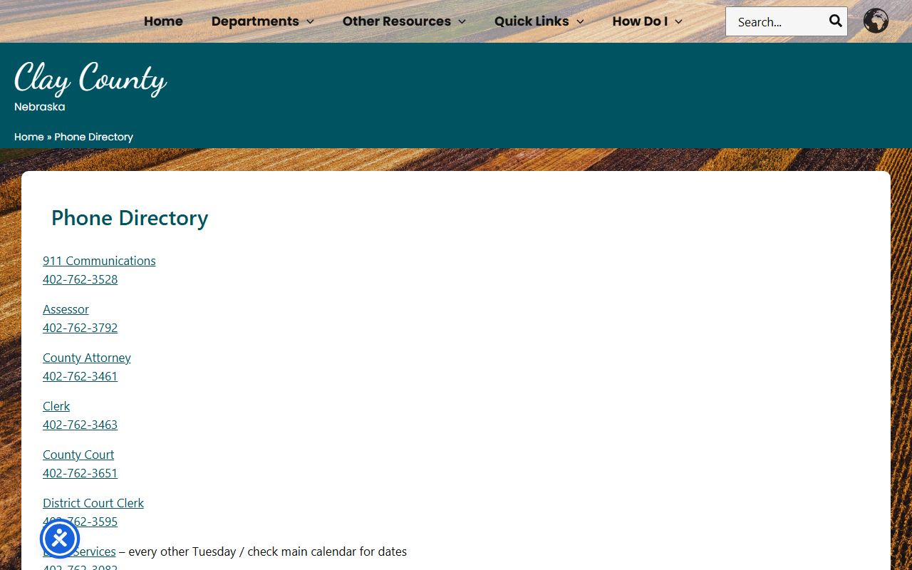 Clay County inmate records phone directory confirming jail number